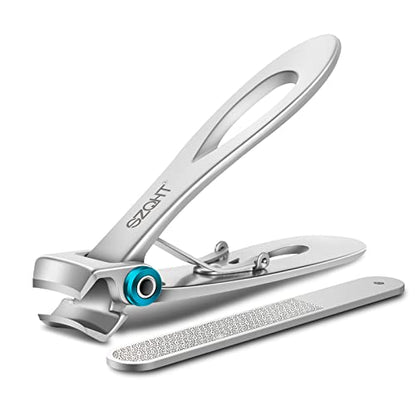 Ultra Wide Jaw Opening Nail Clippers Set, Toenail Clippers for Thick Nails, Heavy Duty Nail Cutter, Stainless Steel Toe Nail Clippers for Seniors, Men & Women Manicure,Pedicure,Big(Sliver) - color: Silver