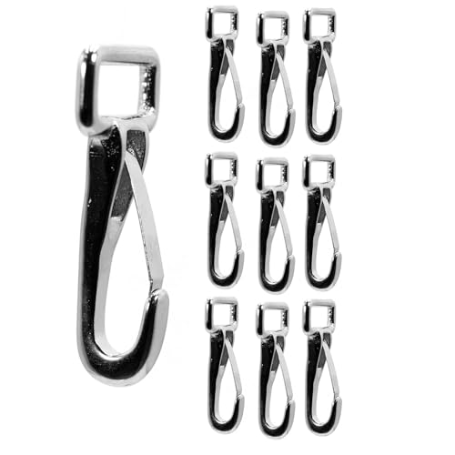 Jeffers Spring Snap with Square Eye 1" x 3-1/4" – Metal Snap Hook Clip for Rope, Lead, Horse Tack, Halter, Pet Chain & Dog Leash, Secure Attachment for Barn, Farm, Camping & Outdoor Use - 10 Pack - size: 10 Pack