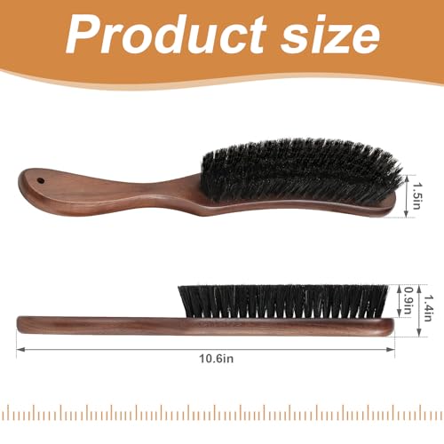 Wood Felt Brush,Large Black Walnut Wood Handle Boar Bristle Lint Brush,Suitable for Felted Hats, Suits,Cashmere,Wool,Velvet,Suede and Pet Hair for Men