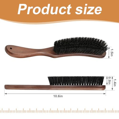 Wood Felt Brush,Large Black Walnut Wood Handle Boar Bristle Lint Brush,Suitable for Felted Hats, Suits,Cashmere,Wool,Velvet,Suede and Pet Hair for Men