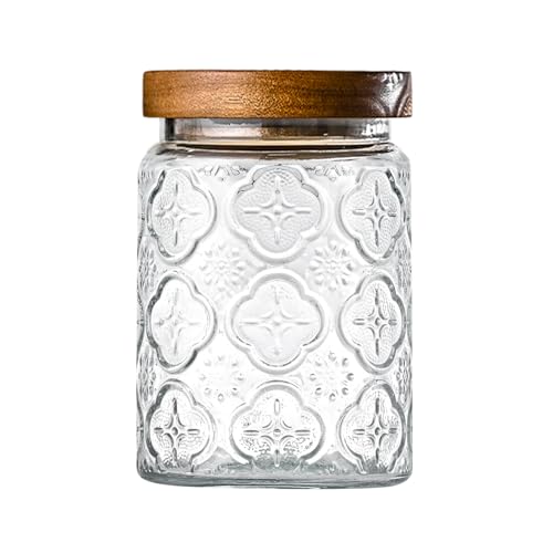 Adodeen Glass Storage Containers With Lids, Glass Jars With Lids, 24OZ - color: Bigonia-24oz