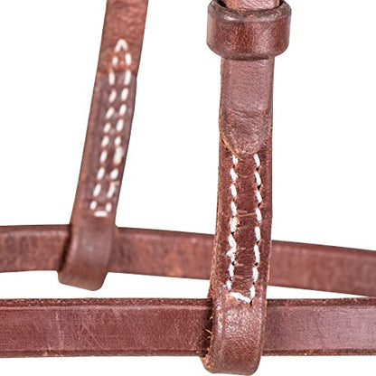 Billy Royal Oiled Royal Herman Oak Flat Nose Caveson for Horses | Hand Selected Herman Oak Hides | Adjustable Comfort Fit | Effective Training Tool | Oiled for Maximum Penetration | Made in the USA