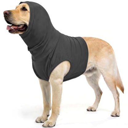 ROZKITCH Dog Medical Shirt Neck Cover, Cozy Neck Bandage | Dog Vest Cover Neck After Surgery for Upper Body Protection Darkgrey 3XL - color: Darkgrey, size: 3XL(Chest: 34.3")