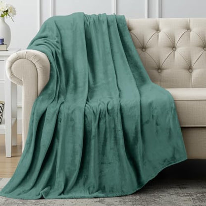 Utopia Bedding Soft Fleece Bed Blanket Throw Size Celadon (50x60 Inch) - color: Celadon, size: Throw (50x60 Inch)