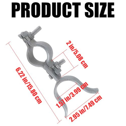 1-3/8" x 1-3/8"Chain Link Gate Latch, Gate Fork Latch Fence Latches with Padlock Hole, Galvanized Fence Fork Latch, Farm Fence Gate Latches for Fence Gate, Kennels and Runs