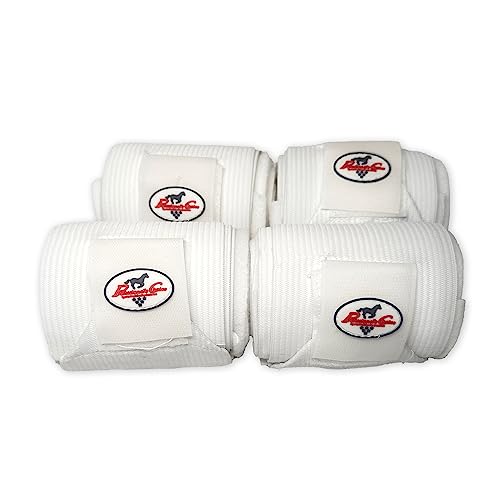 Professionals Choice Equine Combo Bandage Wraps Value Pack, Set of 4 (Universal Size) - color: White