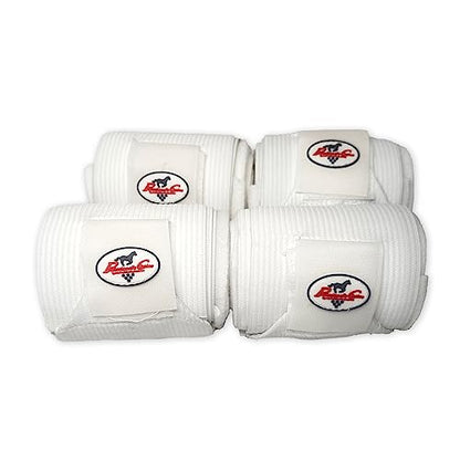 Professionals Choice Equine Combo Bandage Wraps Value Pack, Set of 4 (Universal Size) - color: White