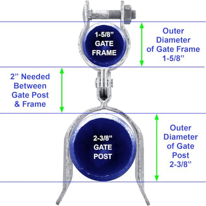 Heavy Duty Fork Latch (Bolt in) 1-5/8" x 2-3/8" Galvanized Pressed Steel - color: GALVANIZED, size: 1-5/8" x 2-3/8"