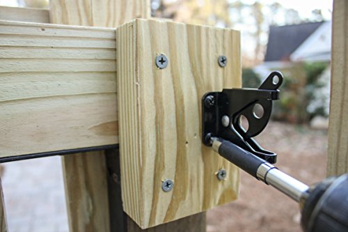 National Hardware Automatic Gate Latch with 4 in Bar, Steel, Black - size: 1 Count (Pack of 1)