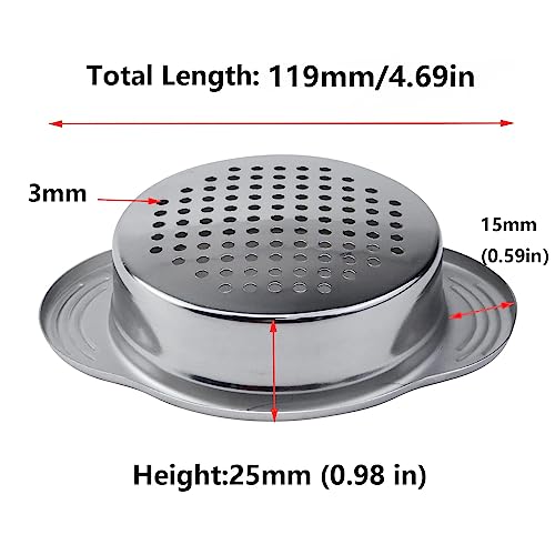 Antrader 4.5inch Stainless Steel Strainer for Straining, Draining & Rinsing