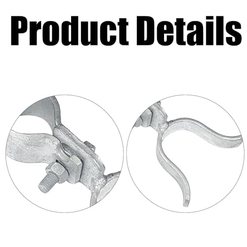 1-3/8" x 1-3/8"Chain Link Gate Latch, Gate Fork Latch Fence Latches with Padlock Hole, Galvanized Fence Fork Latch, Farm Fence Gate Latches for Fence Gate, Kennels and Runs