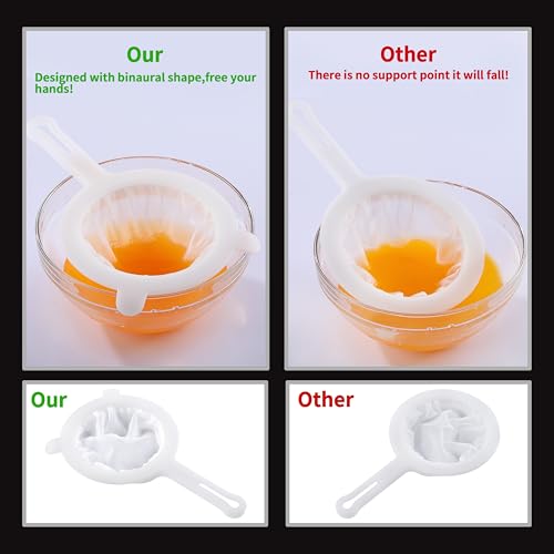 Fine Mesh Strainer, Plastic Strainer for Juice, Coffee, Honey, Nut Milk