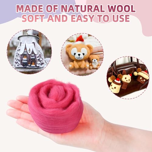 There are 170 Colors and 9 Shades Available This Woollen Yarn is Made of 100% Pure Wool Weighs 3.53oz(100 g) and issuitableformediumtolargeDIYneedlefeltingprojects (Black White Tones, L30) - color: L30, style: Black white tones