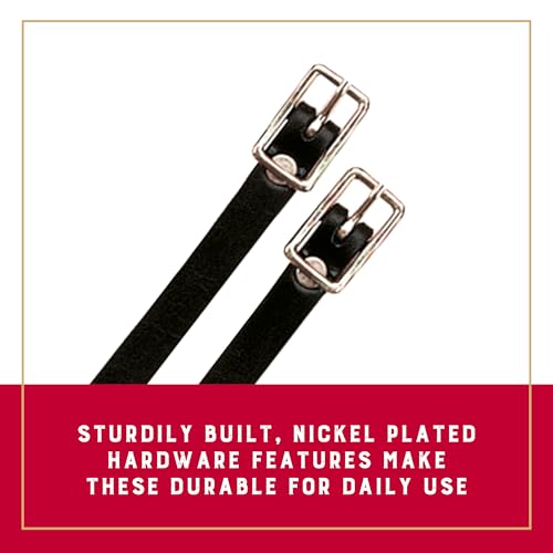 Weaver Equine Bridle Leather English Spur Straps, Adjustable, 16" - color: Black, 1/2 x 16