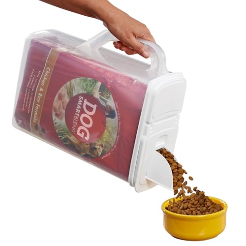 Buddeez Pet Food Storage Container 8 Quart Capacity Bird Seed Container - color: White Lid, size: 1 Pack (8 Quart)
