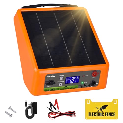 20 Miles 2J Solar Powered Electric Fence, 6-12KV Adjustable Output