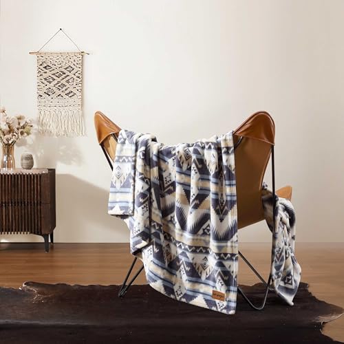 Wrangler - Blanket, Polyester, Medium Weight, Year-Round Comfort - color: Jesse Blue, size: 50" x 70"