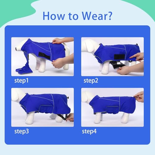 MIGOHI Dog Winter Jacket,Dog Coat Waterproof,4XL Winter Snow Coat with Fleece Lining for Large Dogs Boys Girls,Snowproof Pet Jacket,Great Dane,Mastiff,Blue - color: Blue, size: XXXX-Large