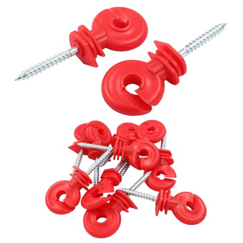 Red Electric Fence Insulator, 10Pcs, 91mm/3.58 inch - color: Red