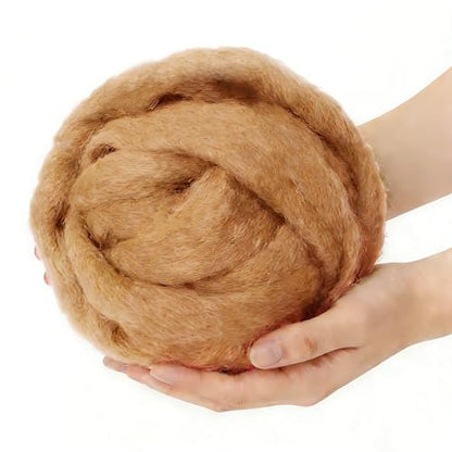 3.4oz Needle Felting Wool Dark Golden for DIY Needle Craft Enthusiasts - color: Dark Golden
