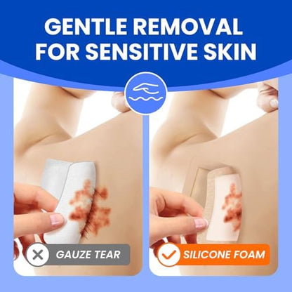 Large Waterproof Bandages 5x5 Silicone Foam Dressing Sensitive Skin, 10 PCS - style: 5"X5"(10PCS)