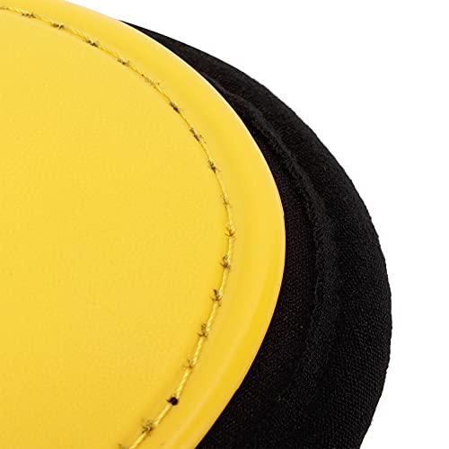 2 Pack Horse Support Boots, Light Open Front Jumping Tendon, Adjustable Horse Tendon Protection Damping for Jumping Trail Riding (22.00 * 20.00 * 5.00-Yellow) - size: 22.00*20.00*5.00