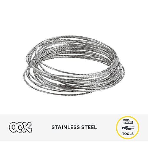 OOK 50114 50-Pound 9-Feet Dura Steel Stainless Steel Hanging Wire - color: Silver, size: 9'