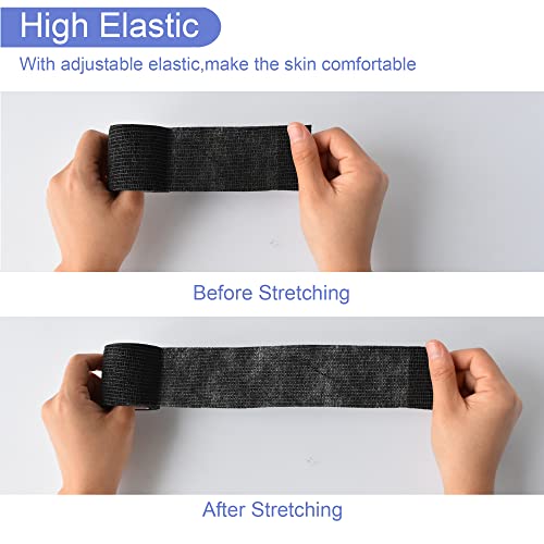 2 Inches Self Adhesive Bandage Wrap Cohesive Wrap, 9 Pack, Black - color: Black, size: 2 Inch