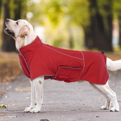 MIGOHI Dog Winter Jacket,Dog Coat Waterproof,4XL Winter Snow Coat with Fleece Lining for Large Dogs Boys Girls,Snowproof Pet Jacket,Great Dane,Mastiff,Red - color: Red, size: XXXX-Large