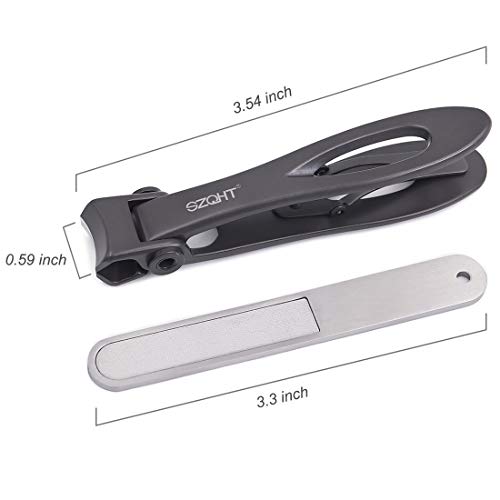 Ultra Wide Jaw Opening Nail Clippers Set, Toenail Clippers for Thick Nails, Heavy Duty Nail Cutter, Stainless Steel Toe Nail Clippers for Seniors, Men & Women Manicure,Pedicure,Big(Gray) - color: Grey