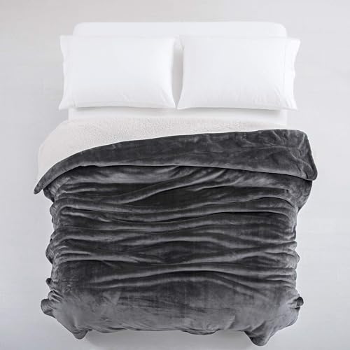 IR Imperial Rooms 16 Pack Bulk Sherpa Throw Blankets 50x60 Grey - color: Grey, size: Throw (Pack of 16)