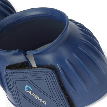 Shires Arma Overreach Bell Boots - 6mm Rubber Shock Absorbing Double Touch-Close - Multiple Sizes Royal Blue/Full