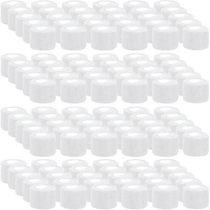 120 Pack White Vet Wrap Cohesive Bandage, 2 Inch x 5 Yards Self Adhesive Elastic Wrap Bulk, Breathable Bandage Tape for Dogs, Pets, Horses, Sports, Wrist, Ankle & First Aid