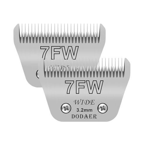 7FW blades dog grooming Compatible with Andis,Oster A5,Wahl km10 Clippers - color: 7FW-2PCS