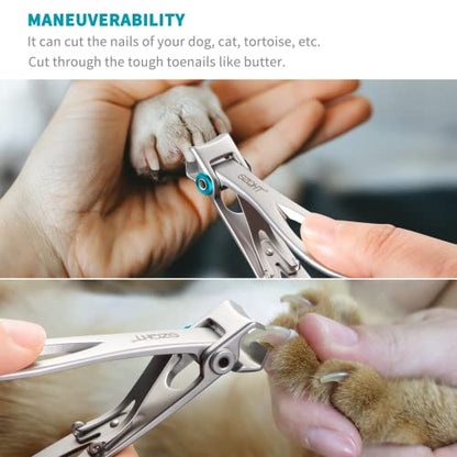 Ultra Wide Jaw Opening Nail Clippers Set, Toenail Clippers for Thick Nails, Heavy Duty Nail Cutter, Stainless Steel Toe Nail Clippers for Seniors, Men & Women Manicure,Pedicure,Big(Sliver) - color: Silver