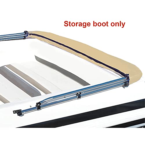 SavvyCraft Boat Bimini Top Cover Storage Boot, Beige 54"-60" W - color: Beige, size: 54"-60" W