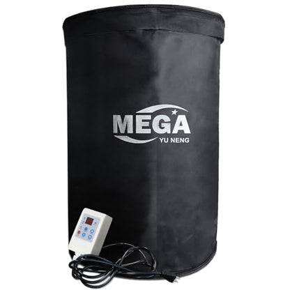 Industrial Grade/Weather Resistant Drum Heating Blanket,55 Gal Drum Heater Fixed Thermostat 0-150℉,Insulated Pail Band Heater with 10ft Power Cable - size: 55Gal