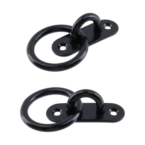 4Pcs 6mm 304 Stainless Steel Horse Tie Rings - size: 6mm