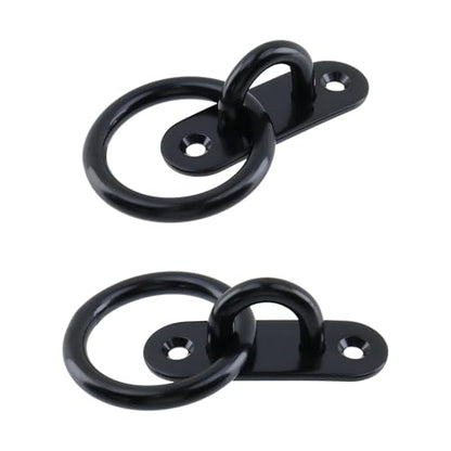 4Pcs 6mm 304 Stainless Steel Horse Tie Rings - size: 6mm