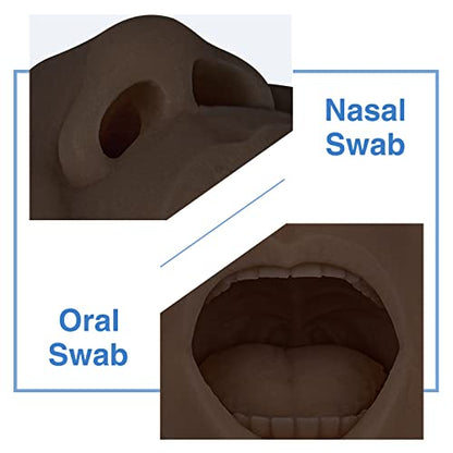 SimCoach Nasal and Throat Swab Training Model, Black - color: black