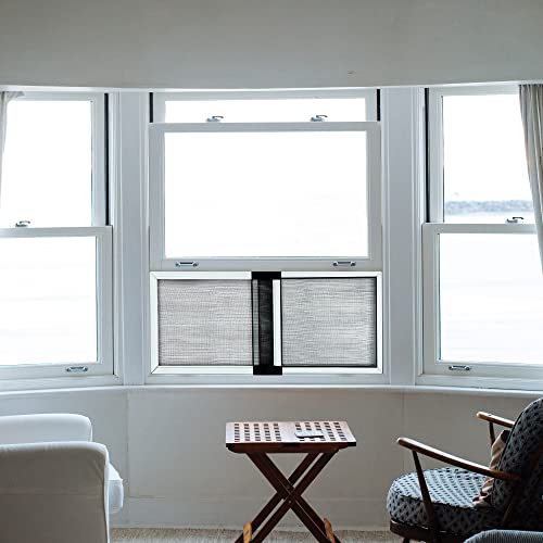 BAFLOTEX Adjustable Window Screens, 10.35 x 10.12-17.24 Inch, White, 2 Pack - color: White, size: 10"H*10-16"W, 2 Pack