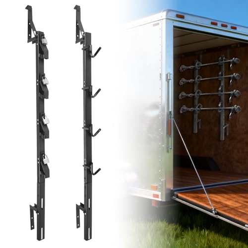 Black 4 Place Trimmer Weed Eater Rack for Enclosed & Open Trailer - size: 4 lock