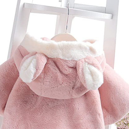 Faux Fur Coat Newborn Infant Baby Girl Jacket Cape Cloak Poncho 0-3 Years - color: Purple, size: 3-6 Months