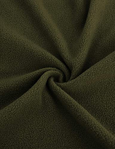 Hibelle Women's Outdoor Full-Zip Thermal Fleece Jacket with Pockets - color: 208-army Green, size: Medium