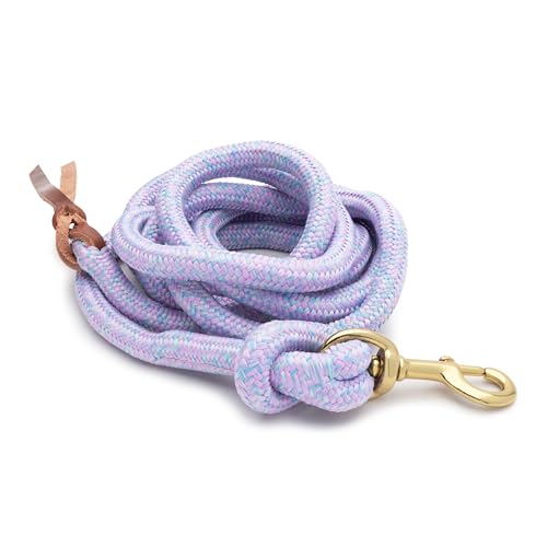 Weaver Equine 10' Horse Cowboy Lead Rope with Brass Snap - color: Light Purple/Light Blue/Light Green