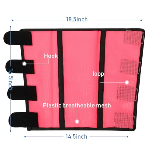 Jexine 8 Pcs Mesh Fly Boots for Horse - color: Pink, Dark Blue