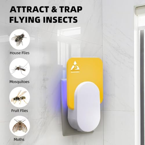 36 Pcs Sticky Refill Glue Cards, Compatible with Safer Home SH502, Dynatrap DT3005W-DS3, DT23005-06, Targets Moth, Fly, Mosquito, Gnat and More, Safe and Super Sticky (Macaron Yellow) - color: Macaron Yellow