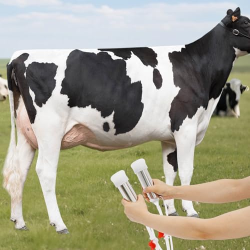 10L Goat Milking Machine, Adjustable Pulse Vacuum Electric Cow Milking Machine, Portable Electric Cow Milker with Udder Protection for Cows and Goats - size: 10L