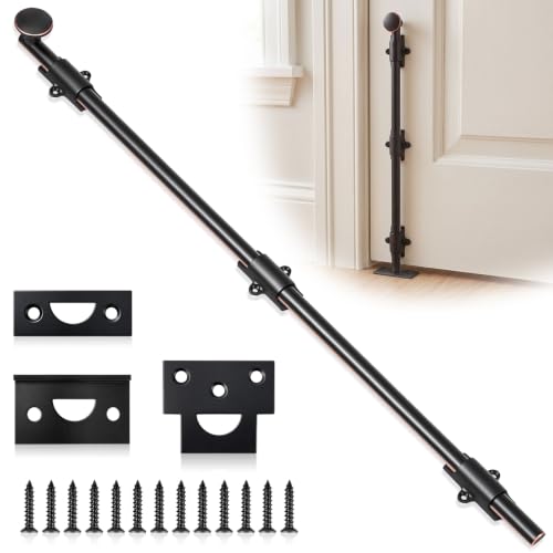 Tandefio 24" Dutch Door Bolt Heavy Duty Latch for Gate, Oil Rubbed Bronze | Solid Brass Slide Cane Bolt Hardware Locks Attic Latch for Dutch Sliding Barn Door Wooden Fence Metal Gate, Screws Included - color: Oil Rubbed Bronze, size: 24 Inch