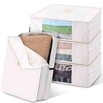 3 Pack Sweater Storage Bags 18 Inch Cotton Cashmere Storage Bags - size: 18 inch